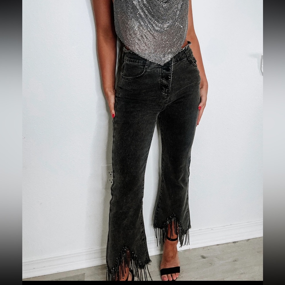 Thomas runway rhinestone jeans. Brand new, never been worn
